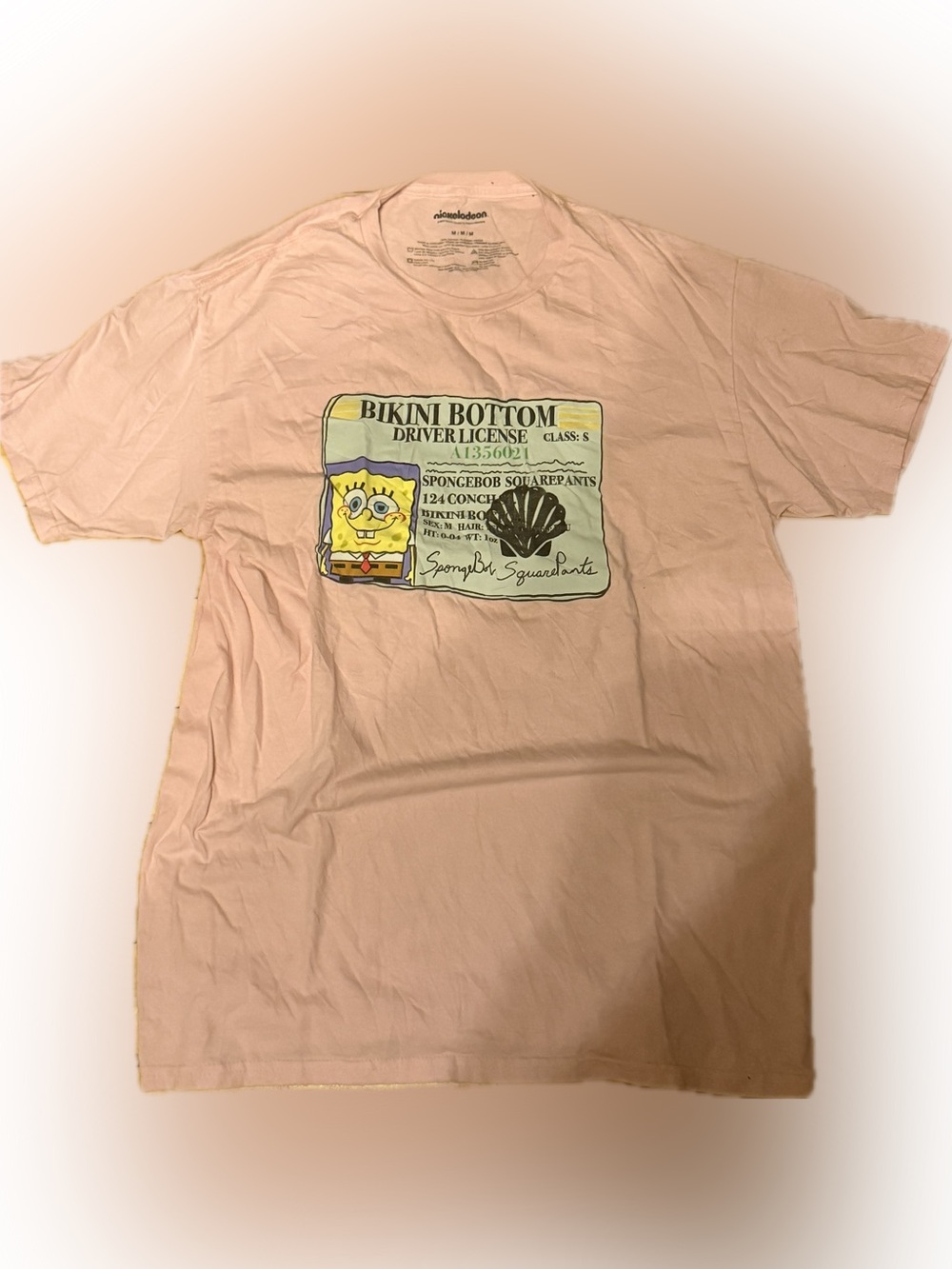 Nickelodeon Pink Crew Neck Logo Tee SpongeBob
